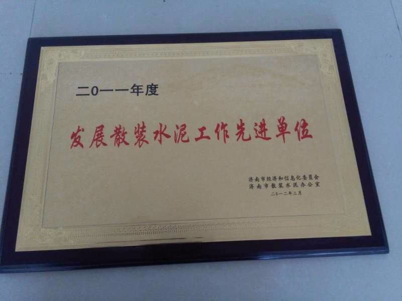 发展散装水泥先进单位